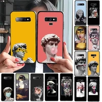 great art aesthetic david mona lisa phone case for samsung galaxy s20 s10 plus s10e s5 s6 s7edge s8 s9 s9plus s10lite 2020