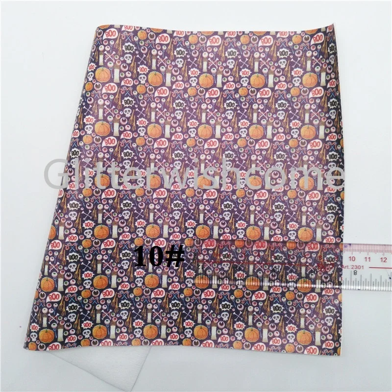 Glitterwishcome 21x29 см искусственная ткань размера A4 для Хэллоуина листы из