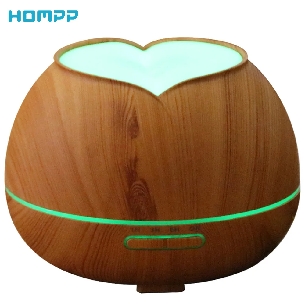 

Aroma Diffuser Oil Fragrances Ultrasonic Essential oil Fragrance Air Humidifier Wood Grain LED with 7 Colors LED Light 400ml