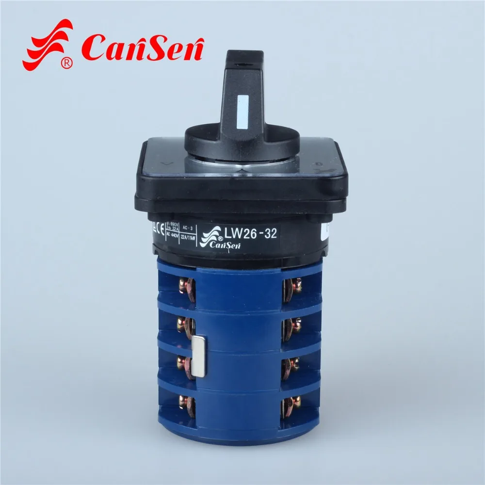 CANSEN LW26-32 C26 32A поворотный кулачковый переключатель двигателя 0-Y-D звезда Дельта 16 терминалов