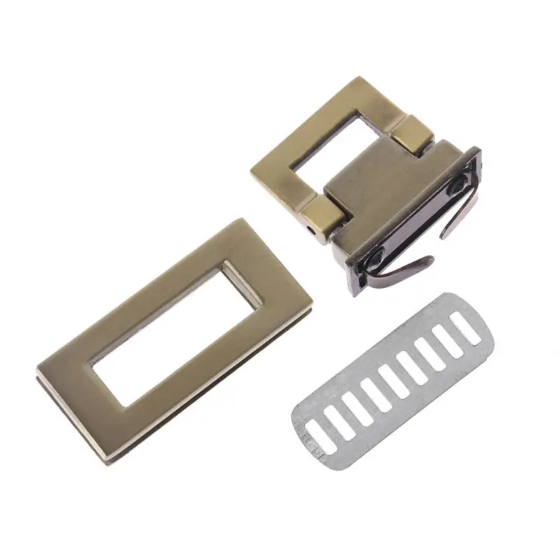 

Rectangle Shape Clasp Turn Lock Twist Lock DIY Leather Handbag Bag Hardware J60D