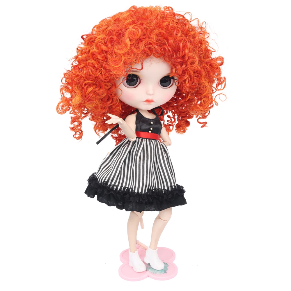Лидер продаж оранжевый длинный волнистый парик для кукол Блай | Игрушки и хобби