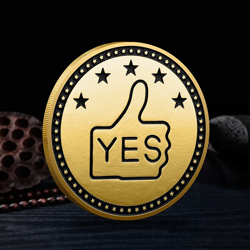 

«Да или нет», решение о предсказании монеты Ouija, серебряные позолоченные монеты, сувениры, памятные монеты
