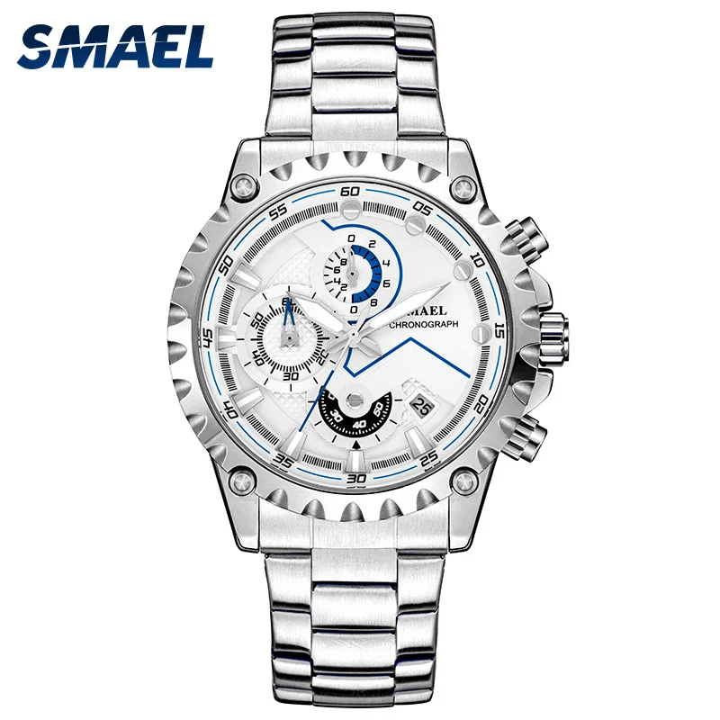 Мужские кварцевые часы с ремешком из нержавеющей стали | Наручные