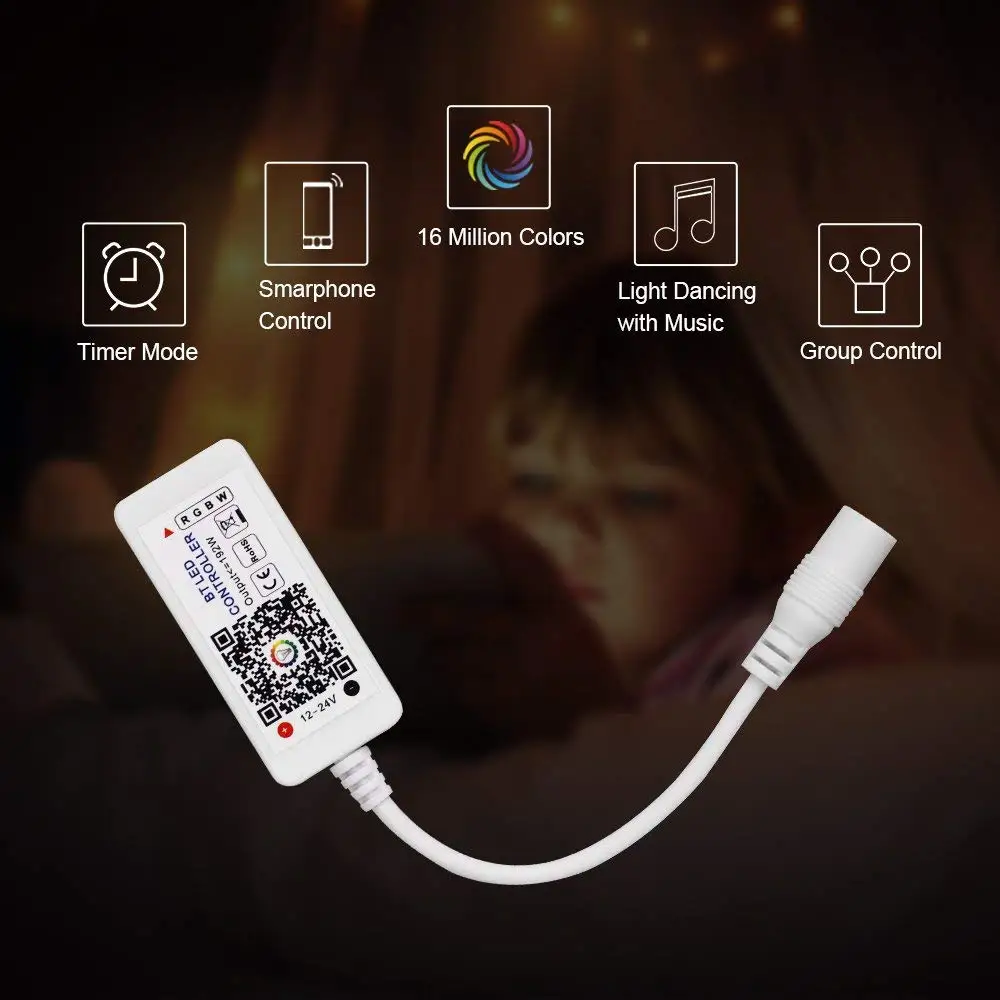 Smart Bluetooth RGBW Controller for 5050 3528 LED Strip Light Works with Android and iOS Free APP Control Box | Лампы и освещение
