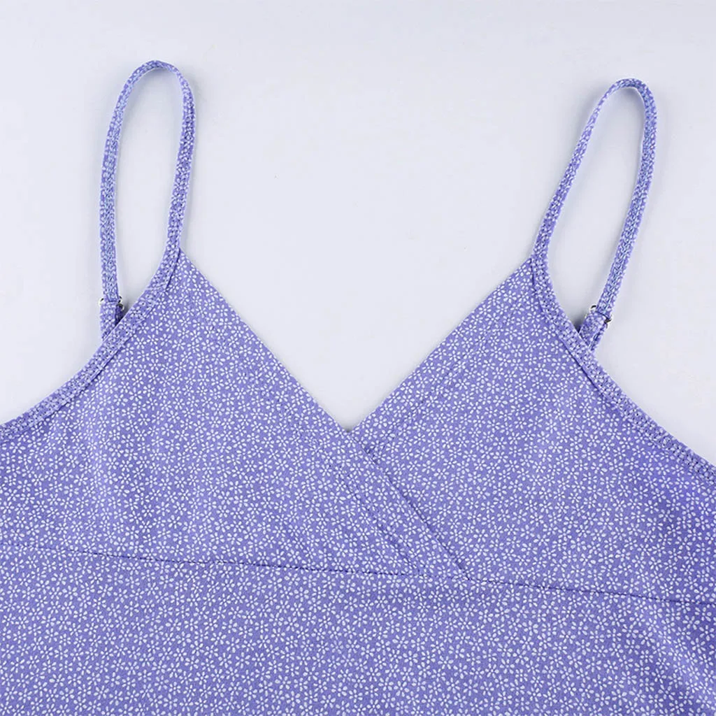 Женское платье с V образным вырезом без рукавов|Женские платья| |