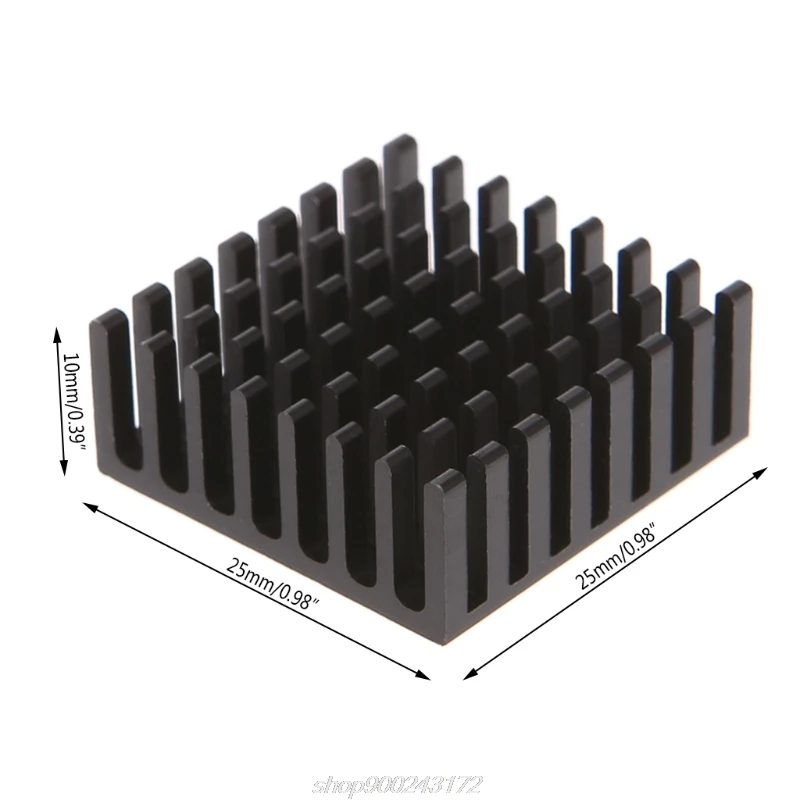 

5Pcs 25*25*10mm Aluminum Heatsink Block Computer Cooler Electronic Chip Radiator F03 21 Dropshipping