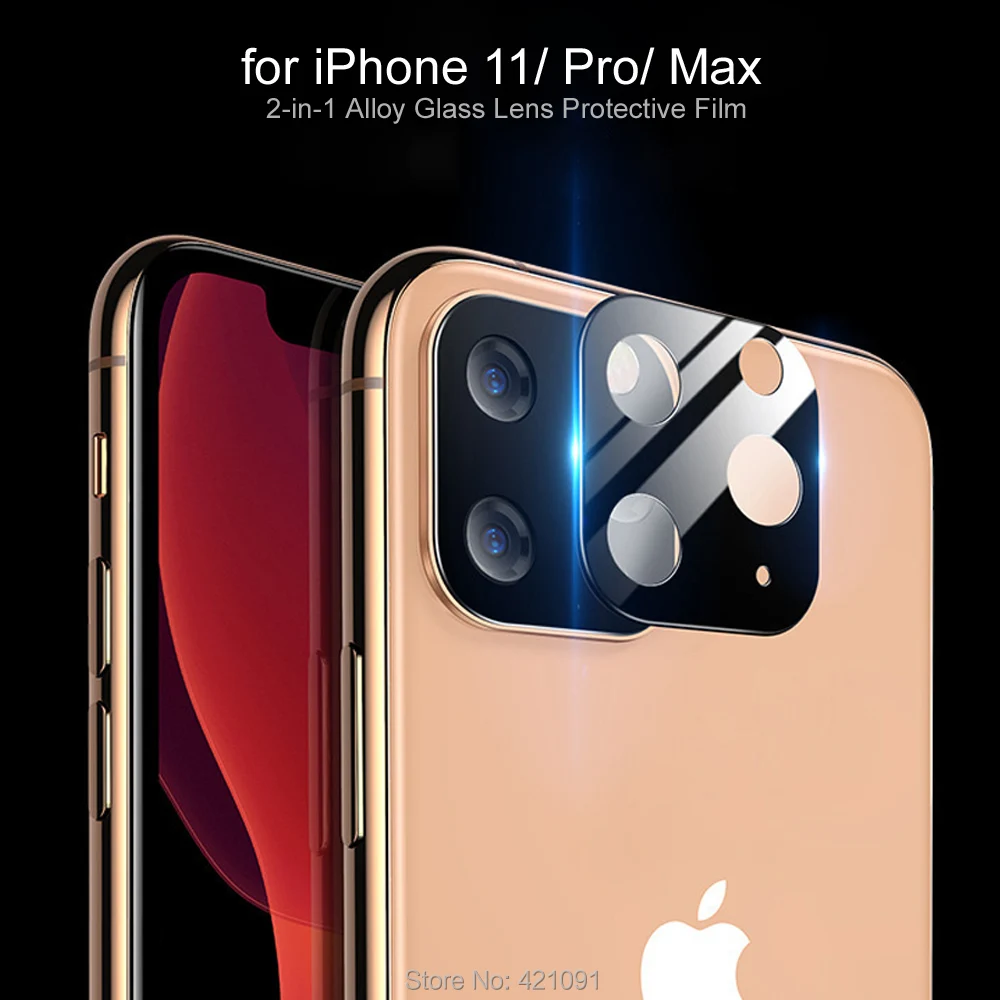 Высокое качество 2 в 1 сплав Камера объектив из закаленного стекла для iPhone 11 Pro Max