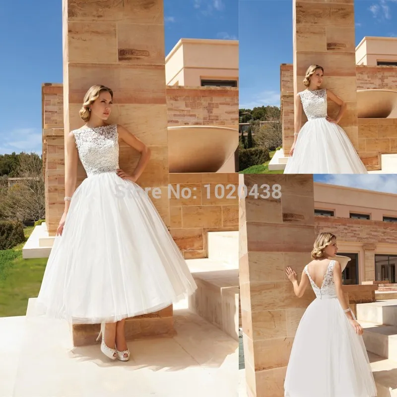 Винтажное кружевное бальное платье длиной ниже колена свадебные платья цвета