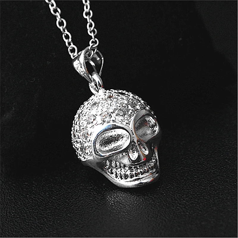 Модная серебряная подвеска персональная темпераментная девушка Череп