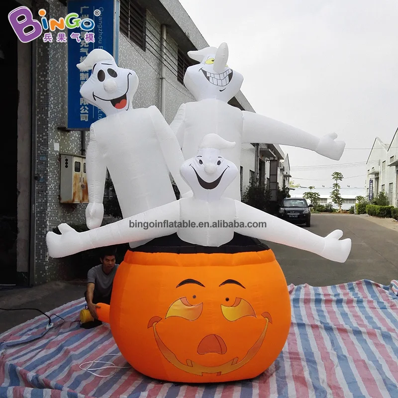 ADVERTISING TYPE 3mh inflatable ghosts with pumpkin model air blow Halloween item printed LOGO promotional toy made to order | Игрушки и