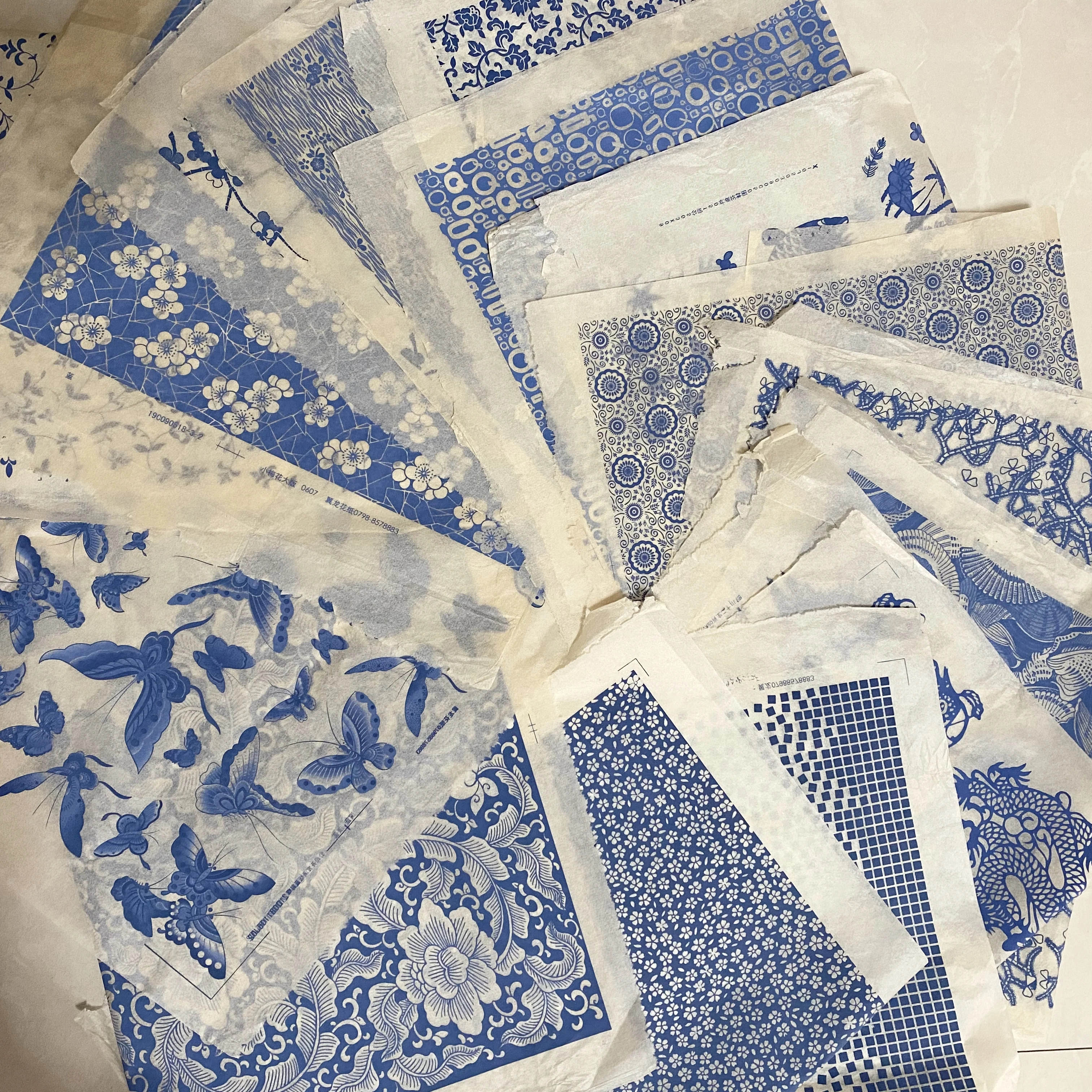 5 шт. гончарная керамика глины трансферная бумага глазури подглазурная бумажный