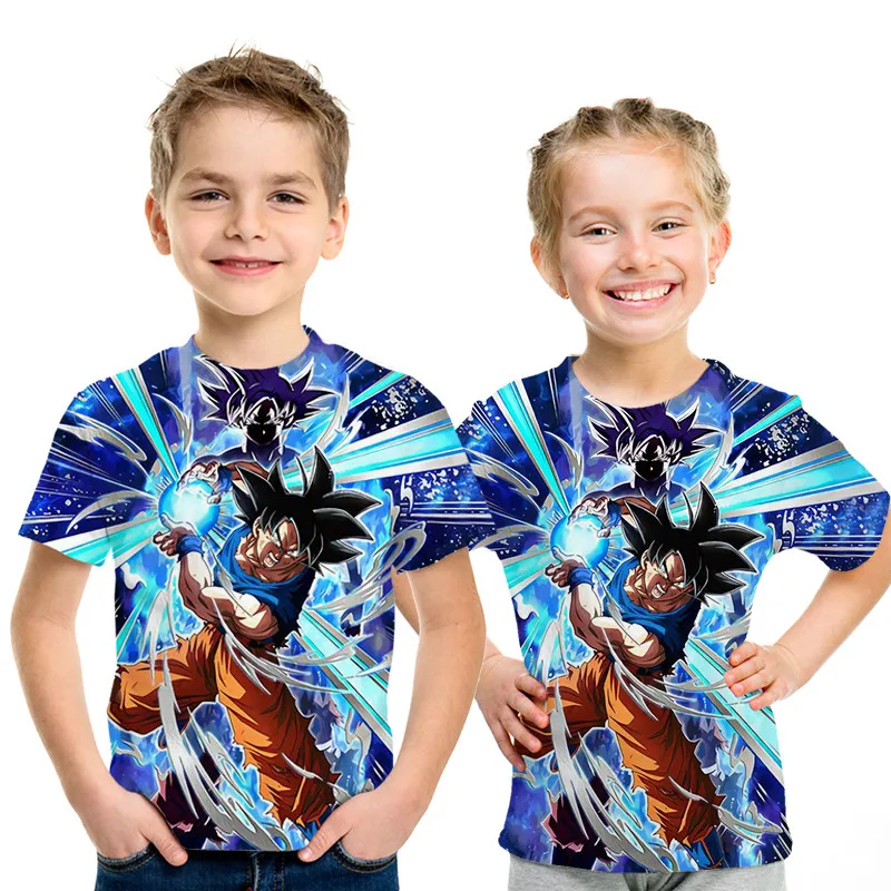 picture color Dragon Ball Super Saiyan/Детская футболка с 3D принтом для мальчиков, Harajuku, японское аниме, забавный мультяшный Dbz Son Goku, футболка для подростка, рубашка - Цвет: picture color
