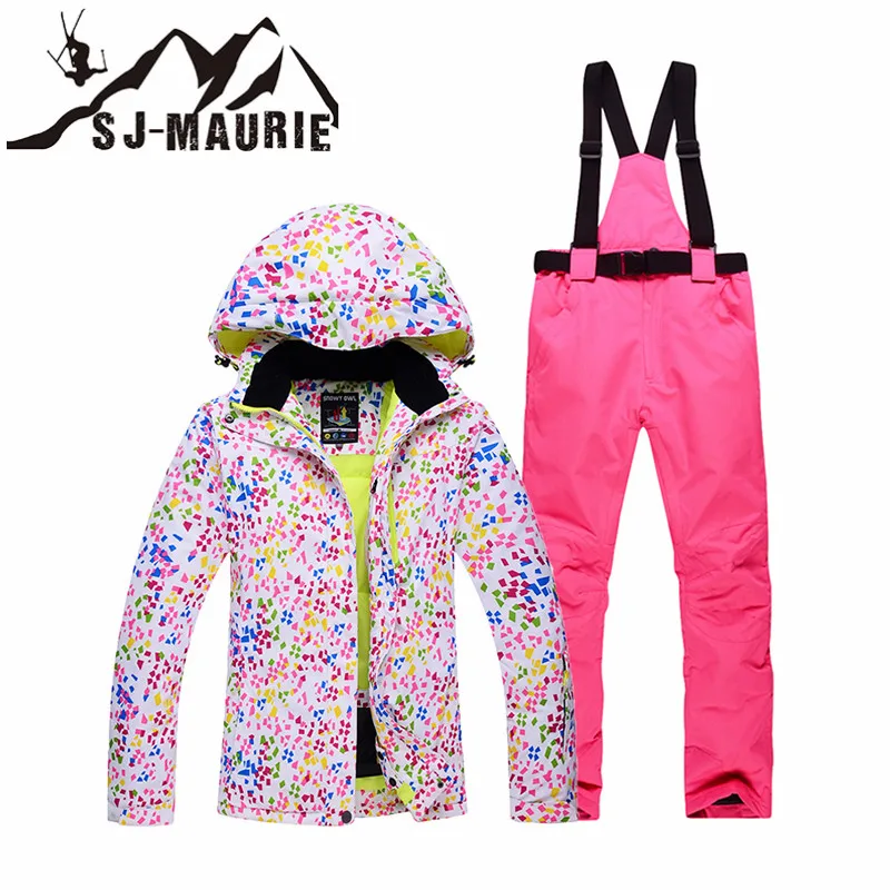 SJ MAURIE 2 шт./компл. лыжные куртки женский лыжный костюм для сноуборда куртка + штаны