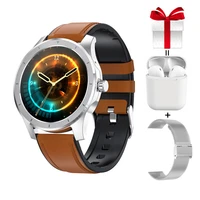 mx10 smart watch men waterproof ip68 1 28inch full touch screen heart rate monitor blood pressure health wearable device clock