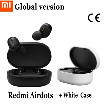 Global add White Xiaomi Redmi AirDots TWS Bluetooth 5,0 беспроводные наушники для зарядки 8D Bass стерео наушники с микрофоном свободные Наушники управление AI - Цвет: Global add White