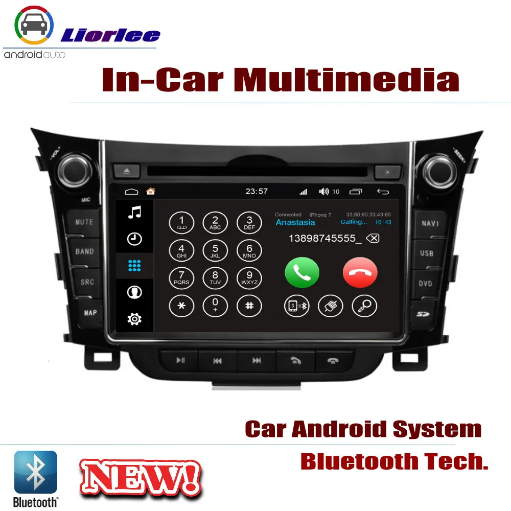 Для Hyundai Elantra GT 2012 2017 автомобильный Android плеер DVD GPS навигационная система HD экран