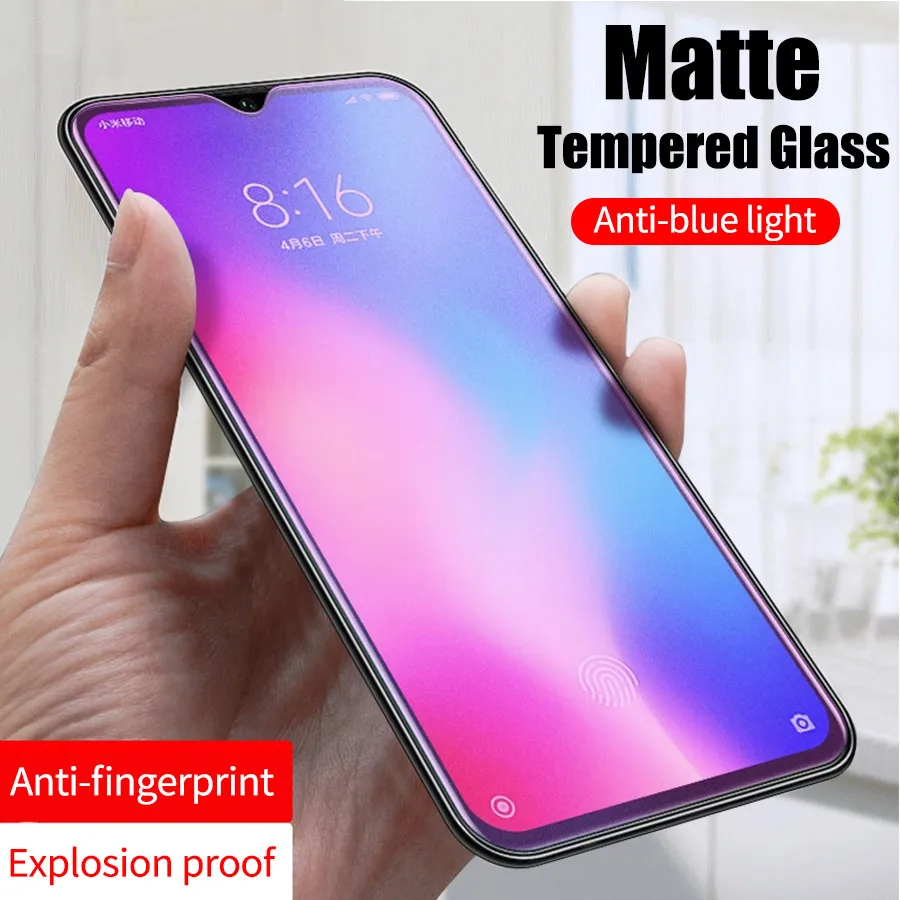 Матовое матовое закаленное стекло для Xiaomi Mi 8 SE A2 Redmi Note 7 5 Pro Global Plus Max 3 Защита