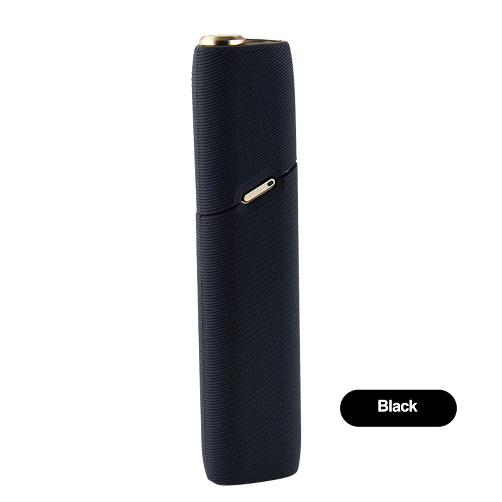 Черный JINXINGCHENG 11 цветов жидкий силиконовый кошеек чехол для iqos multi 3,0 чехол спиральный узор чехол для iqos 3 мульти-Аксессуары - Цвет: Черный