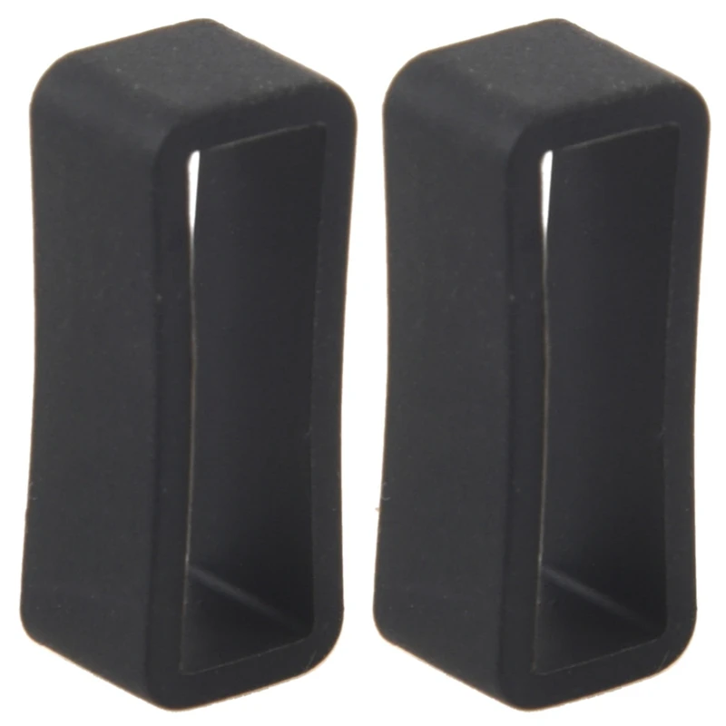 

2X Black Watch Strap Retaining Hoop Loop Rubber Retainer Buckle Holder 20mm