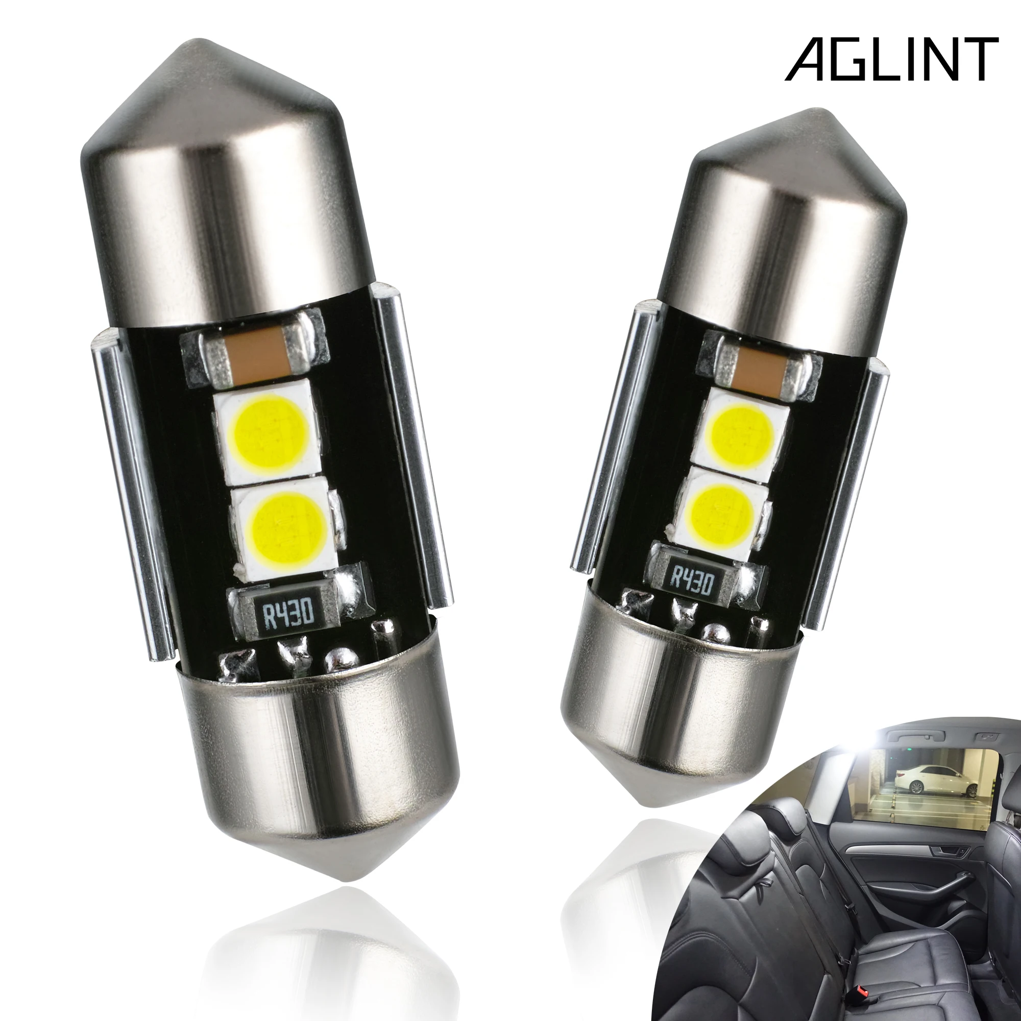 

AGLINT 2 шт. C5W Led Canbus лампа 31 мм гирлянда Внутреннее освещение багажник Купол Чтение номерной знак лампа универсальный белый 6000K 12V