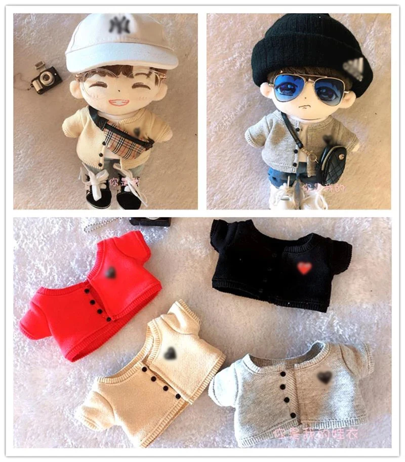 Бесплатная доставка 20 см корейский плюшевый наряд со звездами для кукол одежда