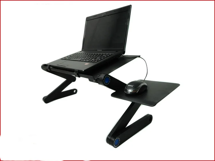 

Portable Folding Laptop Table Adjustable Bed Laptop Desk With Cooling Fan 42*26 cm Laptop Desk Beside Sofa Bed