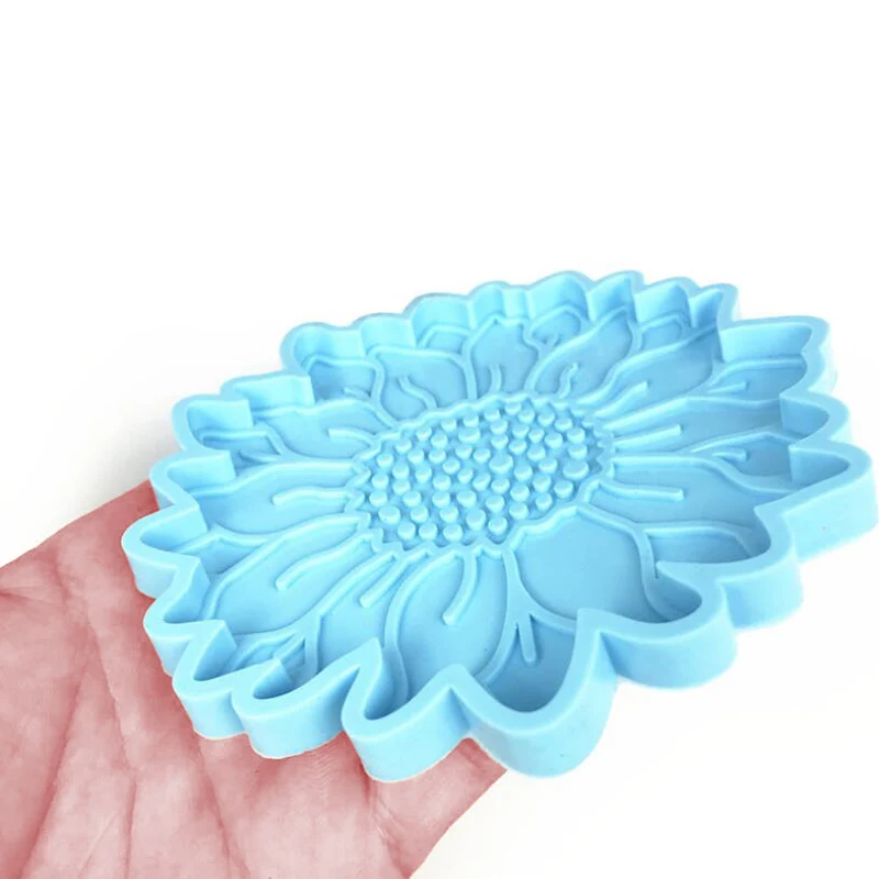 

DIY Crafts Handcraft Sunflower Coaster Epoxy Resin Mold Cup Mat Pad Silicone Mould Home Decoration Casting Tool