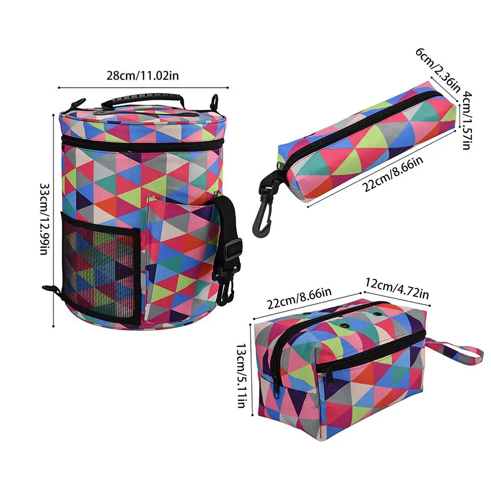 

4-pk Yarn Storage Bag Kit - Large Capacity Knitting Tote With Adjustable Shoulder Strap Slits On Top To Protect Wool And Preven