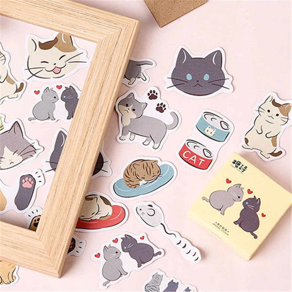 

Дневник, Милый Котик, декоративные канцелярские принадлежности, наклейки для дневника, для скрапбукинга, стикеры из бумаги