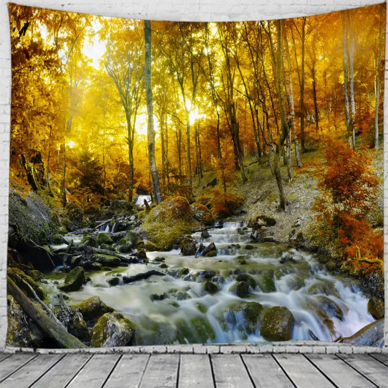 

Magnificent Waterfall Landscape Tapestry Wall Hanging Home Deco Scene Tapestries Large Size Drop Shipping Tapestries