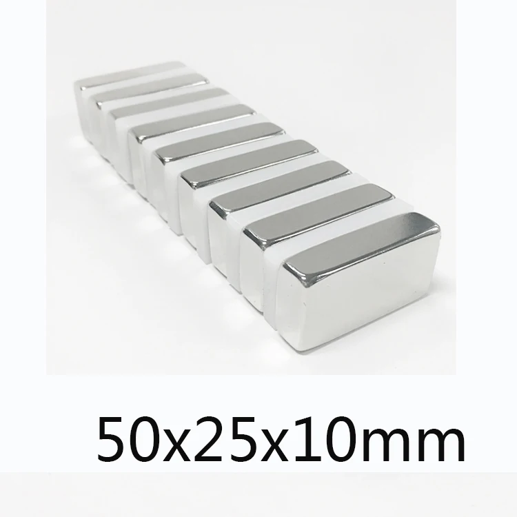 1 шт. 50x25x10 мм N35 блок мощные магниты полоса неодимовый магнит фотомагнитный 50*25*10