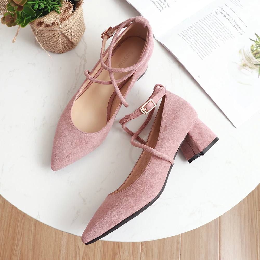 2020 г. женские туфли лодочки вечерние на среднем квадратном каблуке розовые