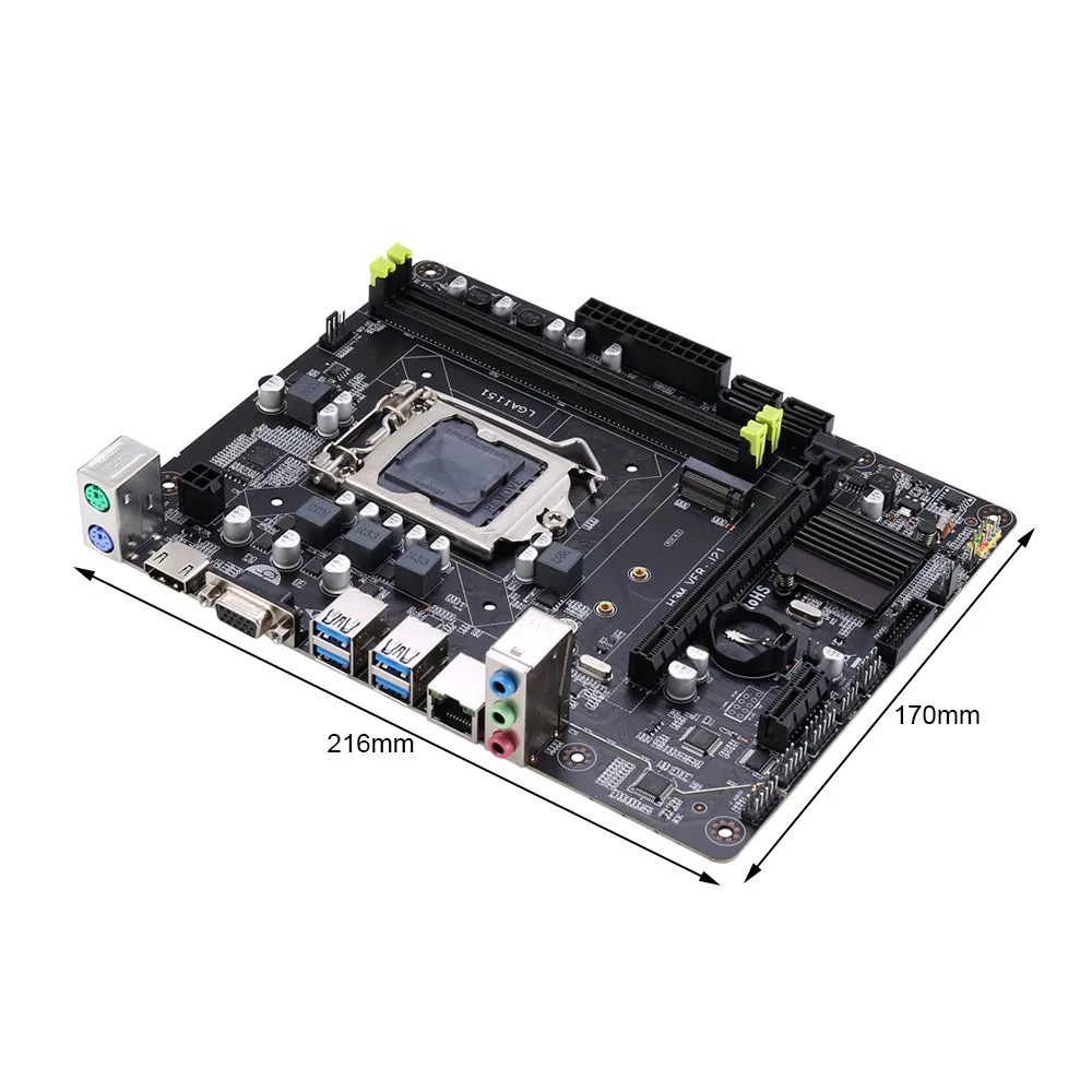 Computer Motherboard M-ATX DDR4 RAM Memory USB 3.1 SATA 3.0 Slot Gigabit Ethernet Desktop Mainboard for LGA 1151 I3 I5 I7 CPU