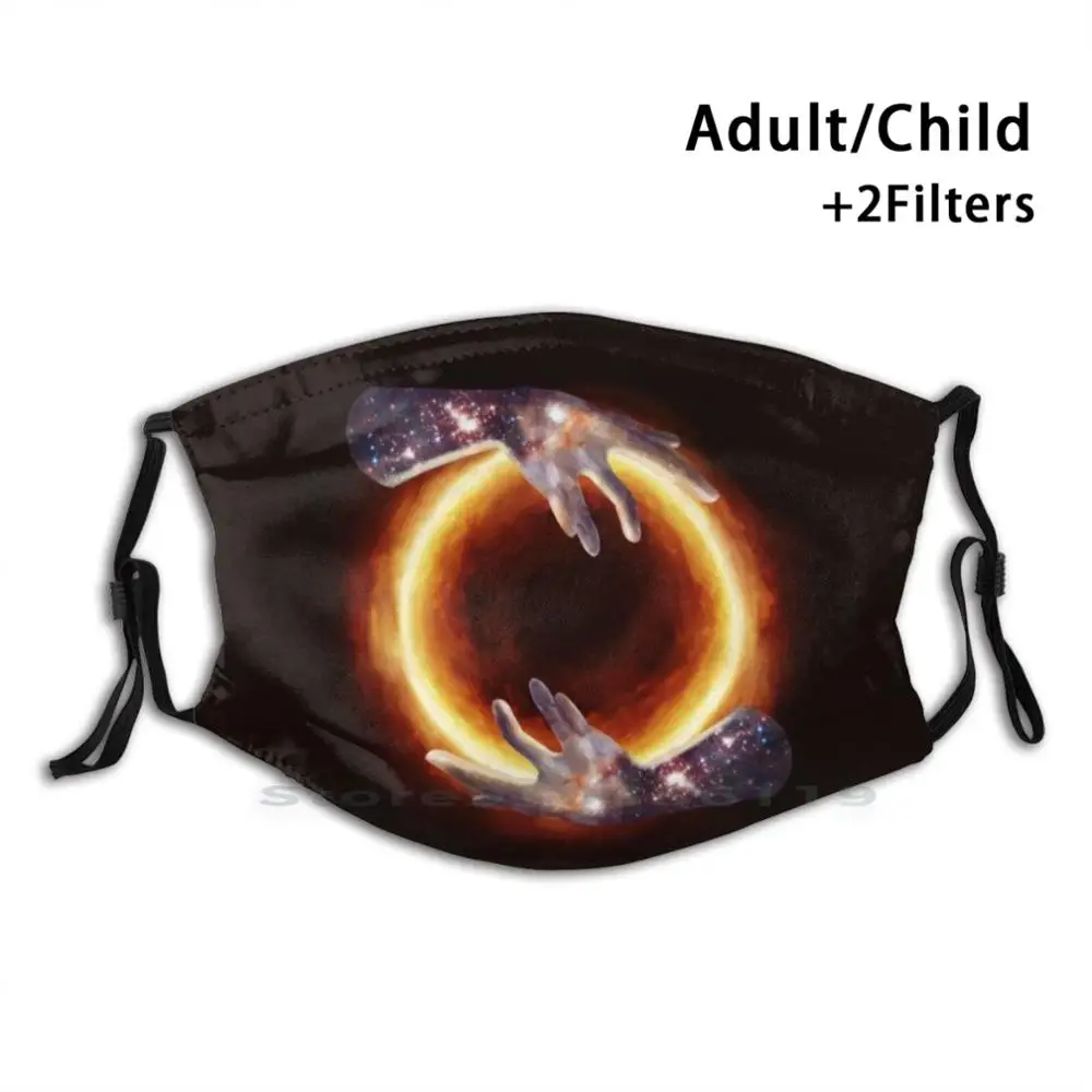 Забавная моющаяся маска для лица с фильтром держать солнце взрослых и детей руки