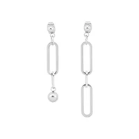 steampunk irregular paper clip chain earrings hip hop trend simple asymmetric geometric metal earrings jewelry accessoriesgifts