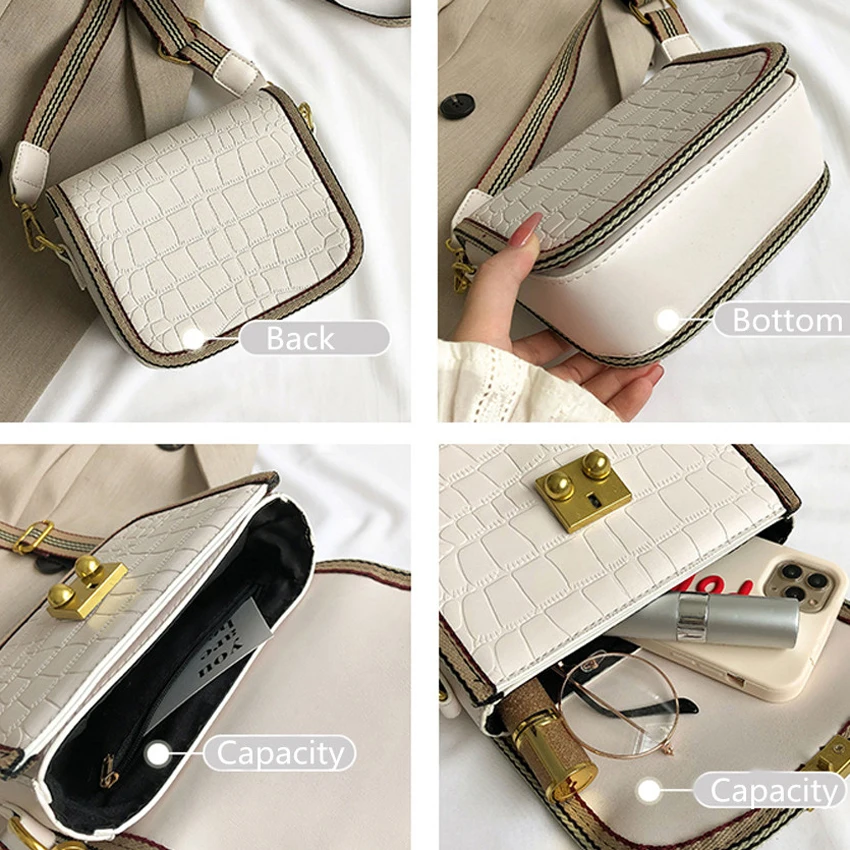 

TOYOOSKY Mini Stone Pattern PU Leather Crossbody Bags For Women 2020 Lock Designer Shoulder Simple Bag Female Travel Handbags