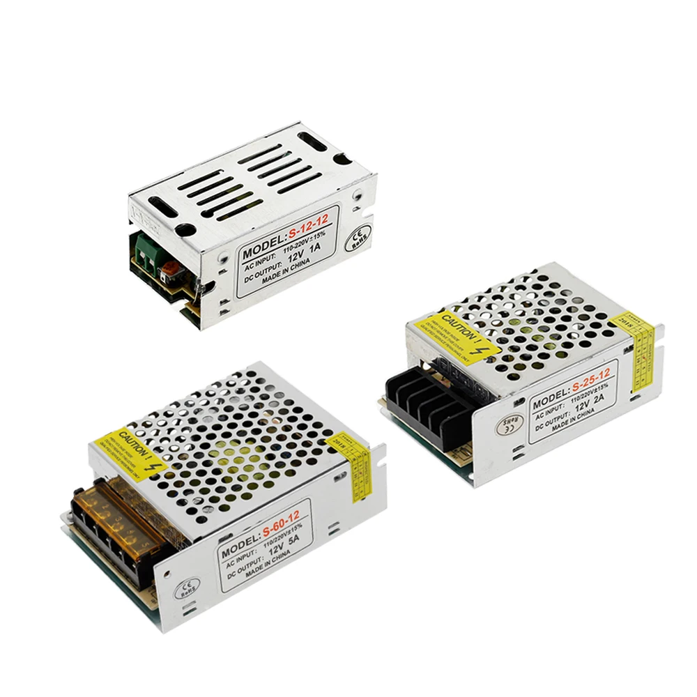 DC12V трансформаторы Высокое качество 60W 100W 200W 300W 400W 500W 600W светодиодный Питание адаптер драйвер для Светодиодные ленты света