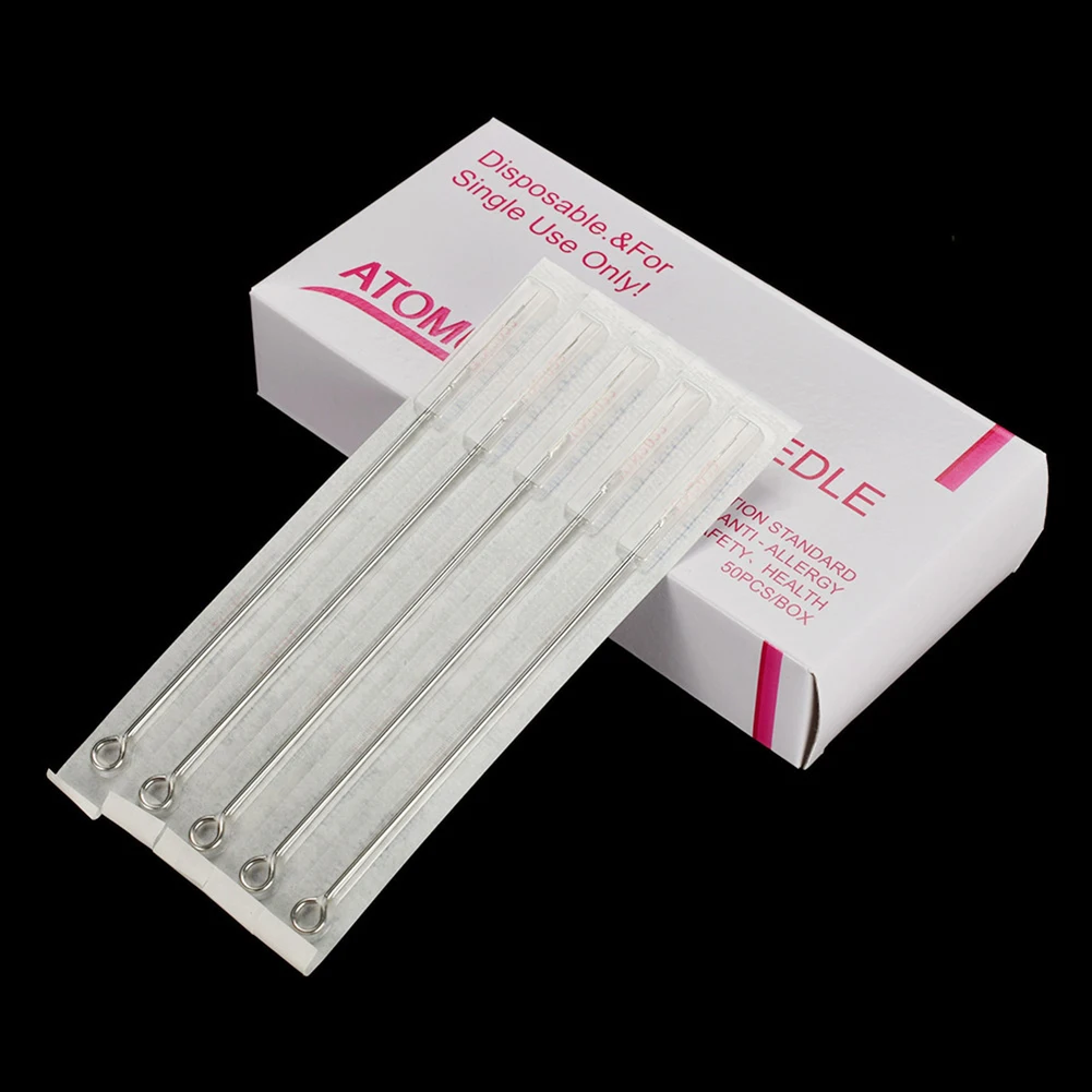 

5size 50pcs Assorted Sterilized Tattoo Needles Mixed 1RL 3RL 5RL 7RL 9RL high quality stainless steel