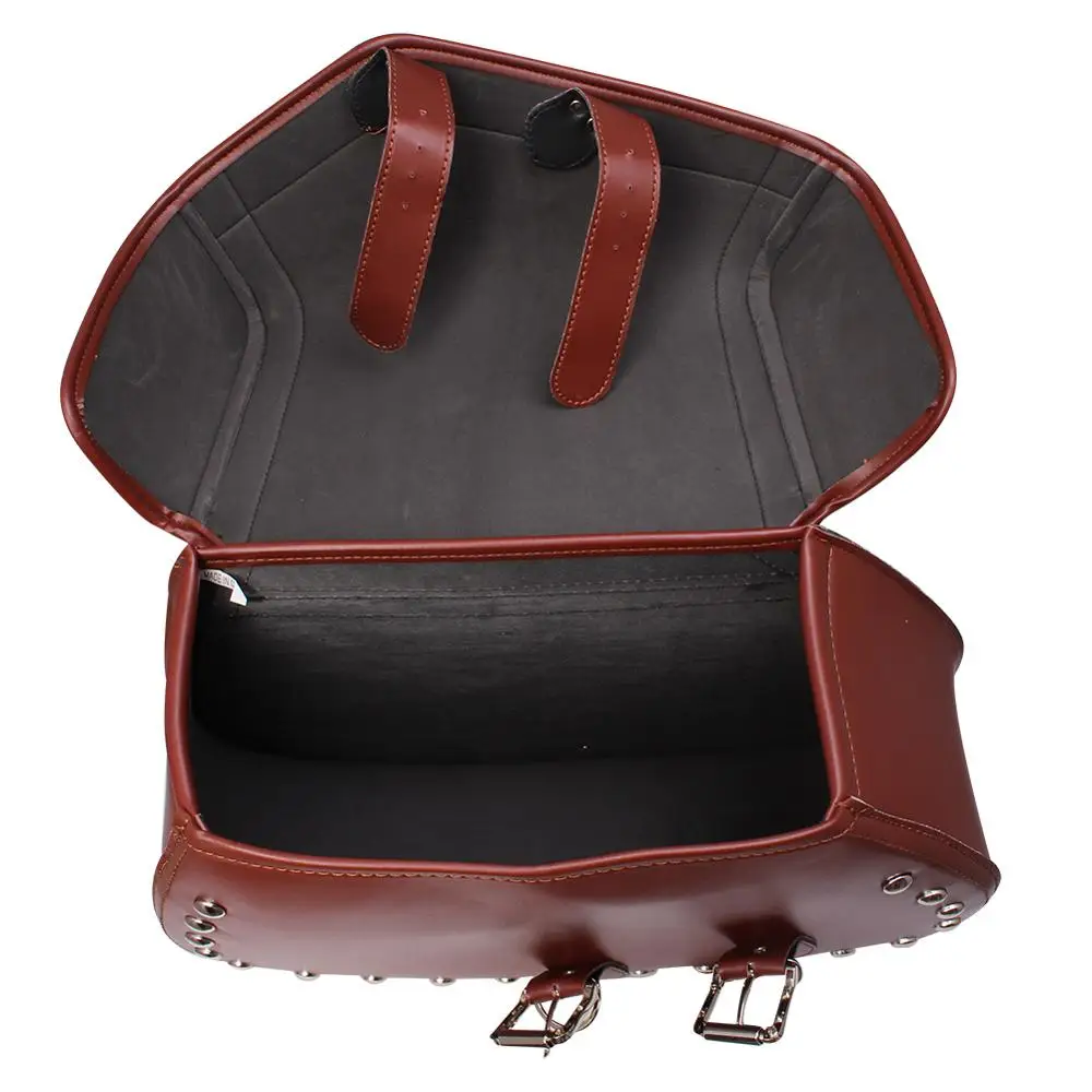 Мотоциклетные сумки-седло для Кафе Racer черная коричневая Боковая Сумка из