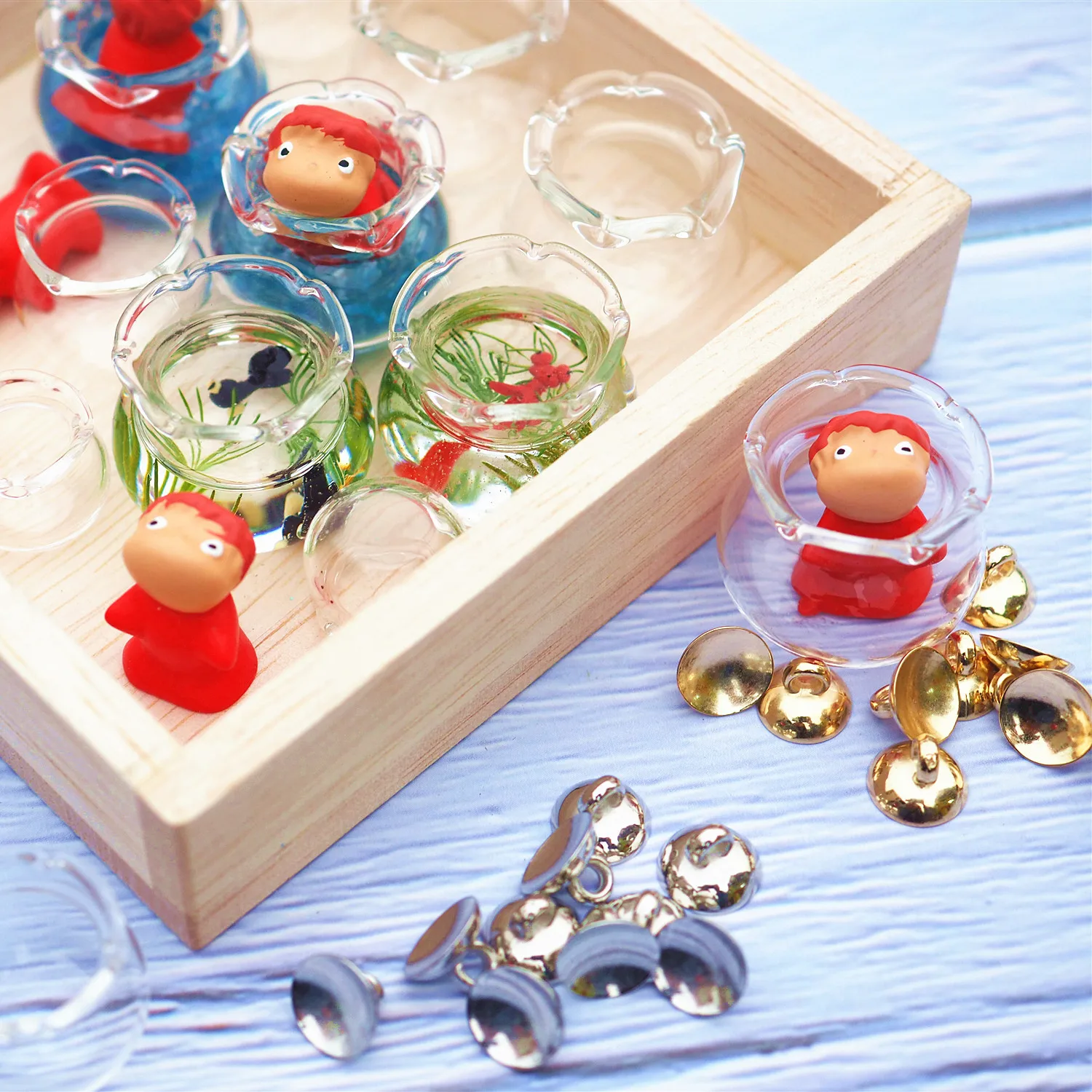 5 шт. прозрачные подвески для аквариума из смолы|Ювелирная фурнитура и