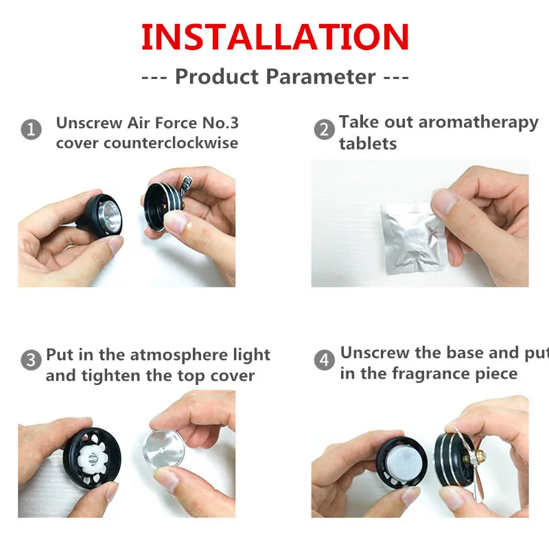 Car air freshener smell LED atmosphere Lights car aromatherapy fragrance Mini conditioning vent outlet Perfume Clip | Автомобили и