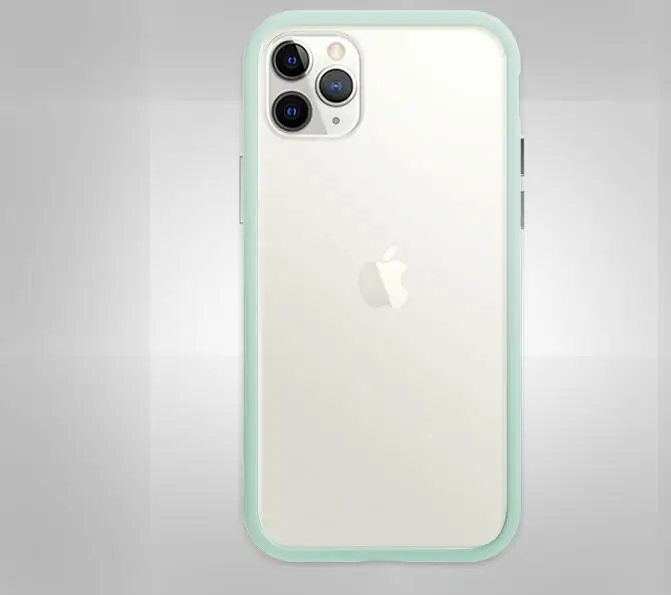 lake green DEVILCASE Devilshield для iPhone 11, iPhone 11 Pro, iPhone 11 Pro Max ТПУ бампер+ задняя прозрачная стеклянная панель - Цвет: lake green