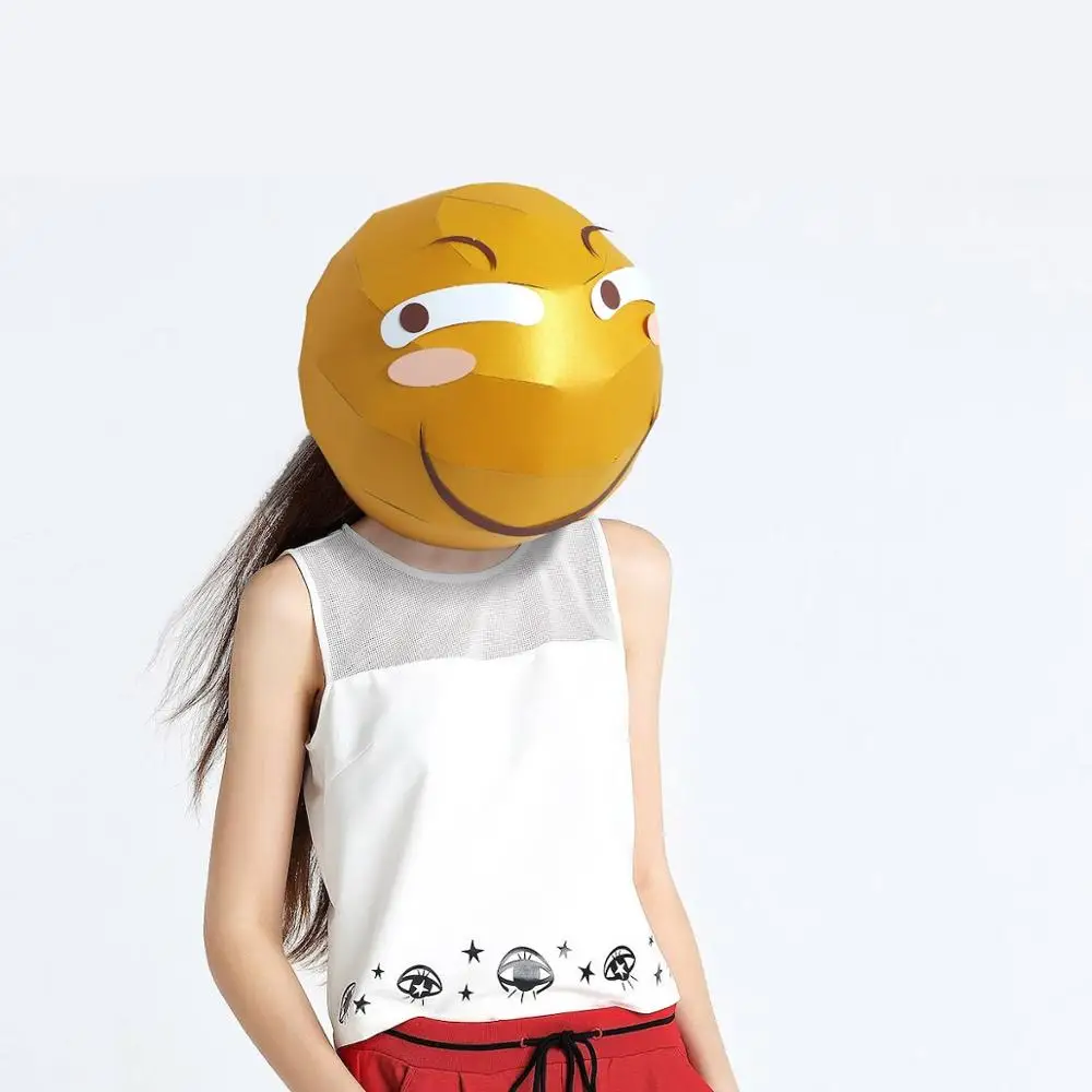 3D Бумажная Маска модный Забавный костюм лица косплей сделай сам бумажная поделка