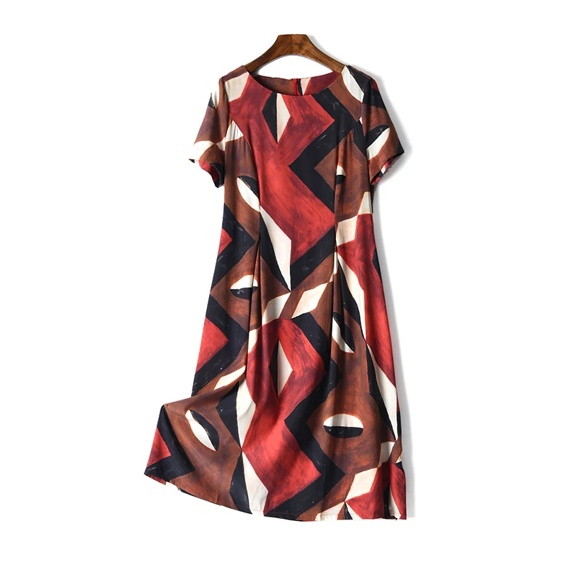 Новое платье из натурального шелка женское высокого качества элегантное