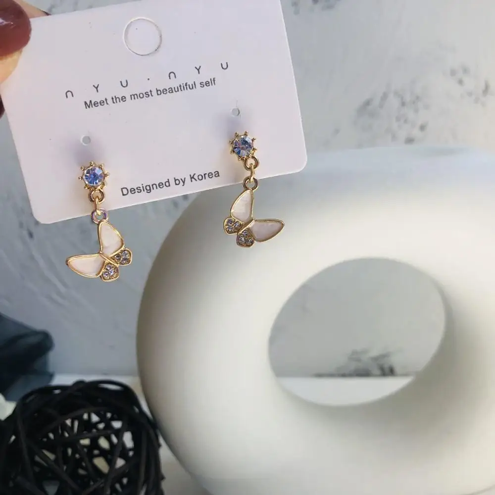 

2021 new earrings Korean version of the net red temperament all-match earrings female S925 long tassel earrings earrings