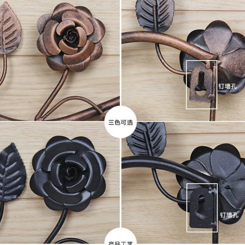 

Coat rack art hook wall hanging creative coat hook Nordic row hook wall personality punching decora wall hook rack towel LB81116