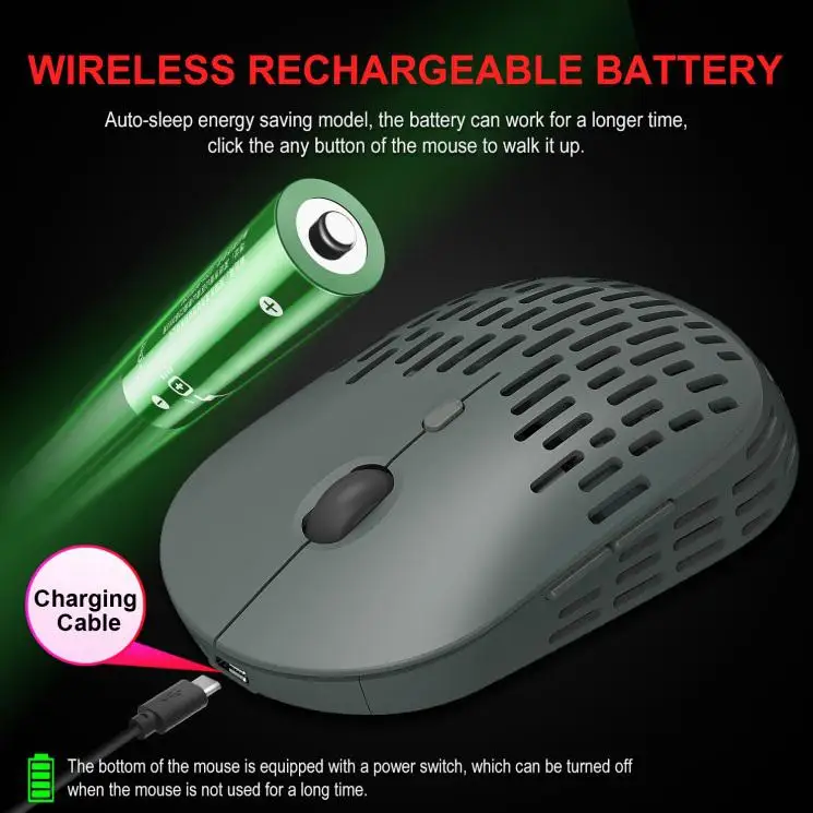 

Wireless Mouse 2.4G Single Mode Charging Silent Ergonomic Computer Mouse for PC Laptop 2.4 G wireless charging mouse r57