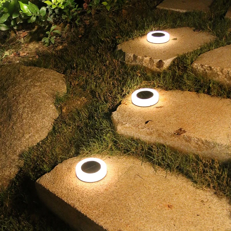 

Solar Power Lawn Yard Waterproof Outdoor Night Light 8 LED Buried Lights Garden PathWay Floor Under Ground Stairs Decking Light