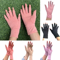 magnetic therapy fingerless gloves compression cotton elastic anti arthritis pain relief lightweight durable half finger gloves